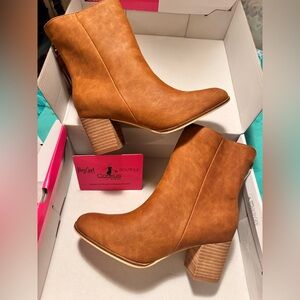 Corkys Brown Heeled Ankle Boots